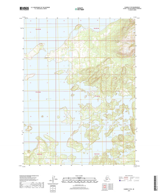 Iliamna C-5 SE Alaska US Topo Map Image