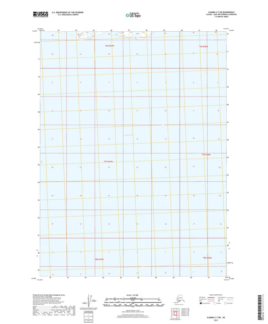 Iliamna C-7 SW Alaska US Topo Map Image