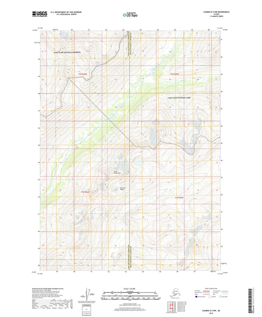 Iliamna D-2 NW Alaska US Topo Map Image