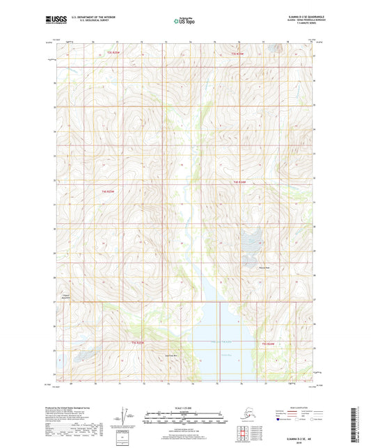 Iliamna D-2 SE Alaska US Topo Map Image