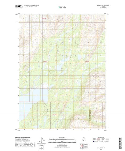 Iliamna D-3 SE Alaska US Topo Map Image