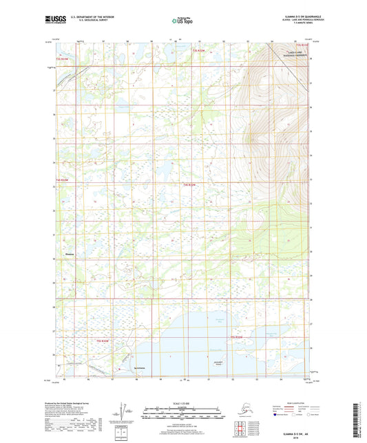 Iliamna D-5 SW Alaska US Topo Map Image