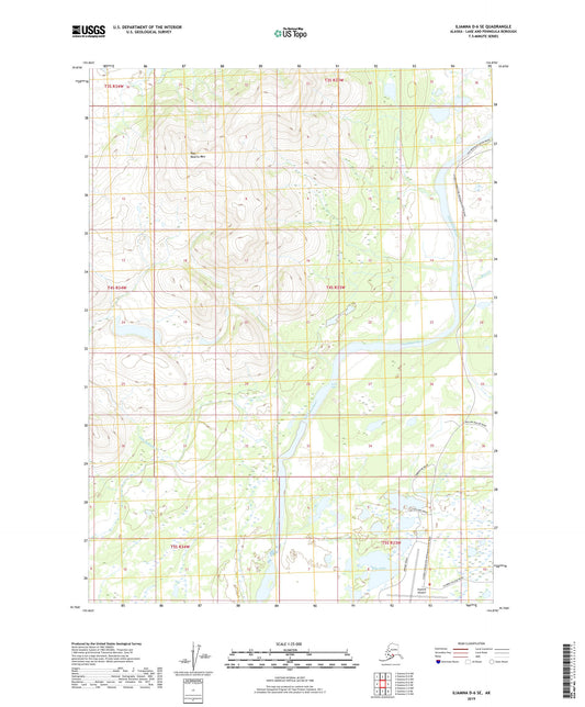 Iliamna D-6 SE Alaska US Topo Map Image