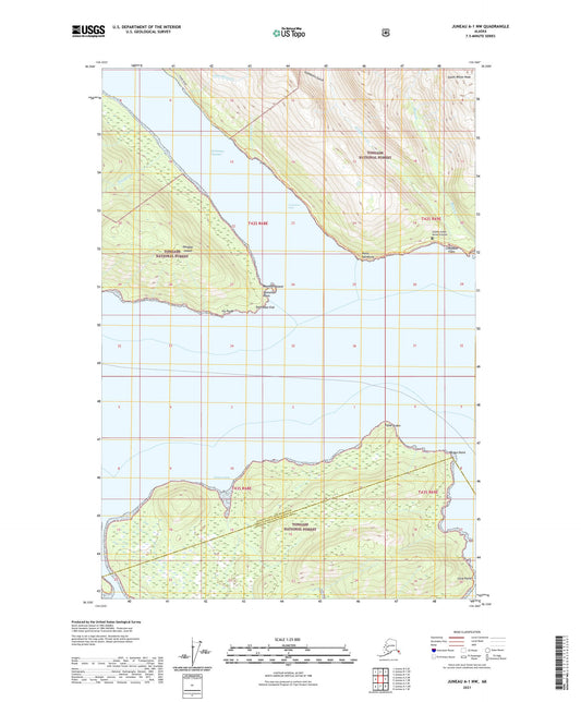 Juneau A-1 NW Alaska US Topo Map Image