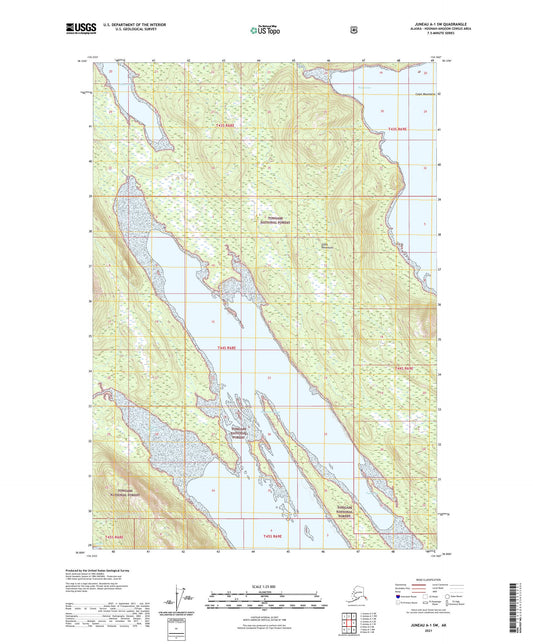 Juneau A-1 SW Alaska US Topo Map Image