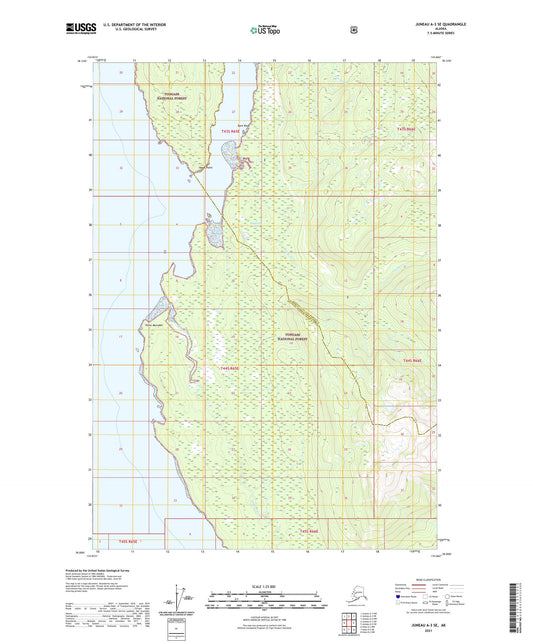 Juneau A-3 SE Alaska US Topo Map Image