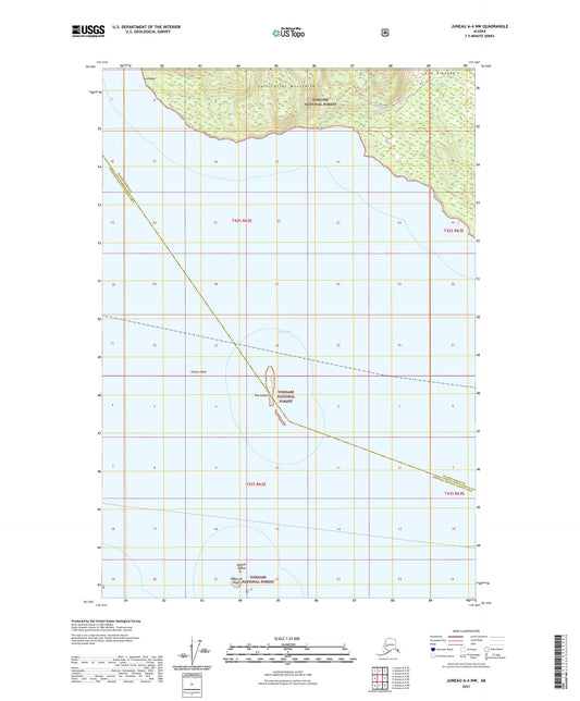 Juneau A-4 NW Alaska US Topo Map Image