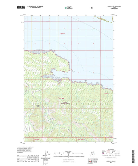 Juneau A-4 SE Alaska US Topo Map Image