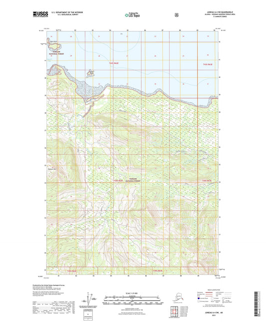 Juneau A-4 SW Alaska US Topo Map Image
