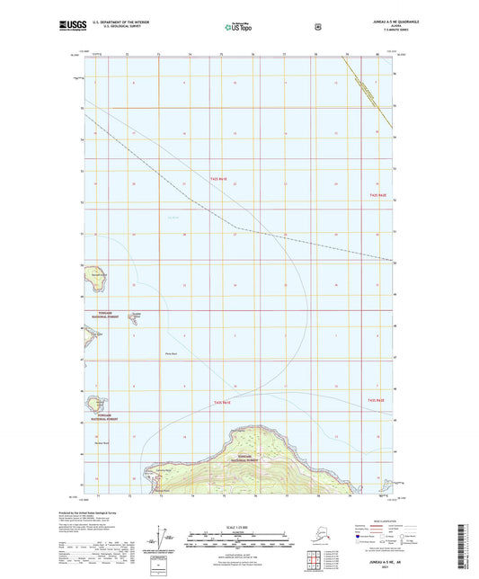 Juneau A-5 NE Alaska US Topo Map Image