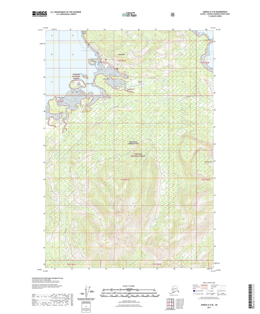 Juneau A-5 SE Alaska US Topo Map Image