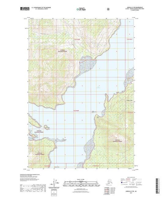 Juneau A-5 SW Alaska US Topo Map Image