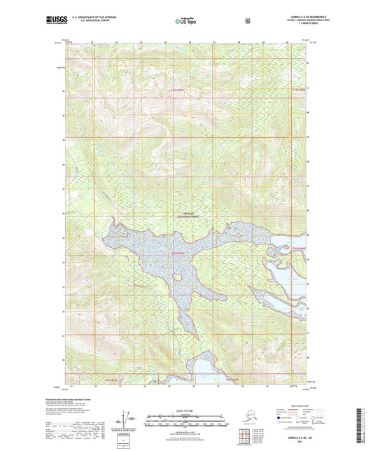 Juneau A-6 SE Alaska US Topo Map Image