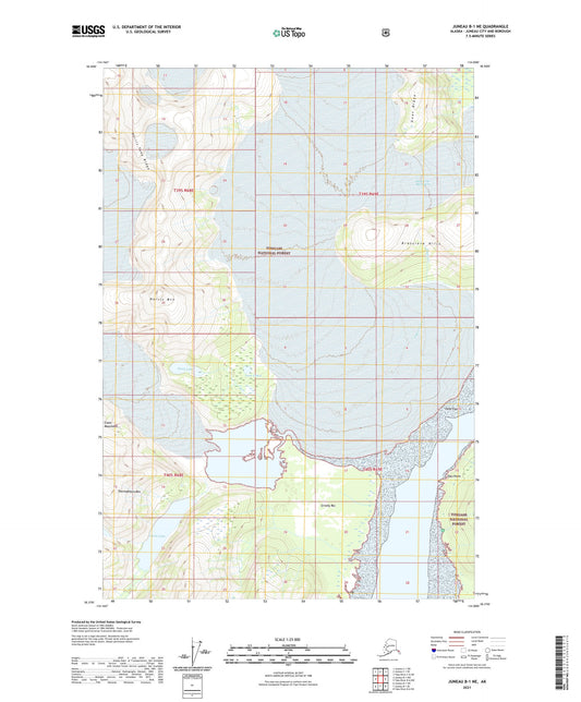 Juneau B-1 NE Alaska US Topo Map Image