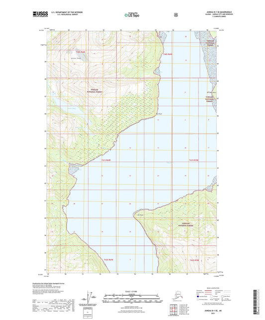 Juneau B-1 SE Alaska US Topo Map Image