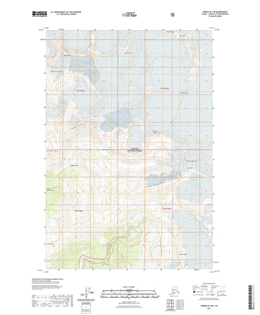 Juneau B-2 NE Alaska US Topo Map Image