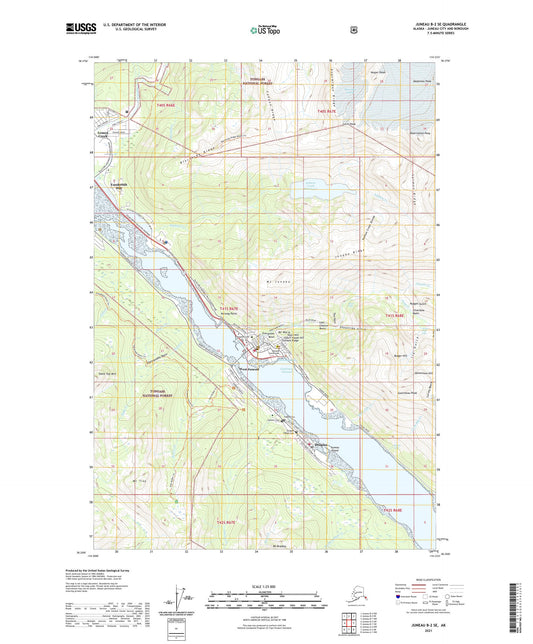Juneau B-2 SE Alaska US Topo Map Image