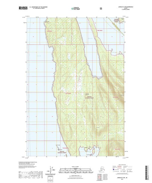 Juneau B-3 SW Alaska US Topo Map Image