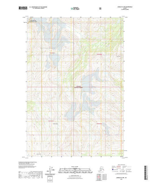 Juneau B-4 NW Alaska US Topo Map Image