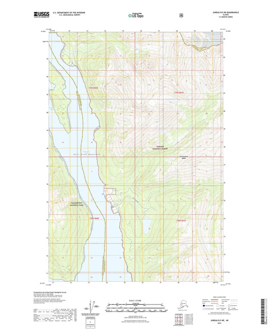 Juneau B-5 NE Alaska US Topo Map Image