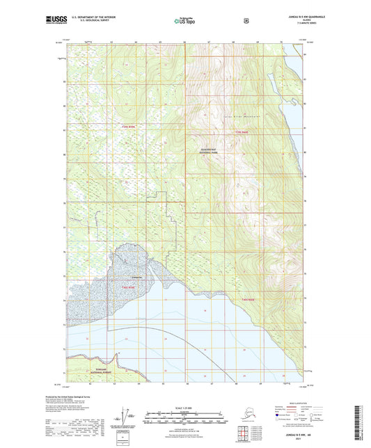 Juneau B-5 NW Alaska US Topo Map Image