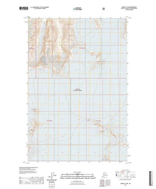 Juneau C-2 NE Alaska US Topo Map Image