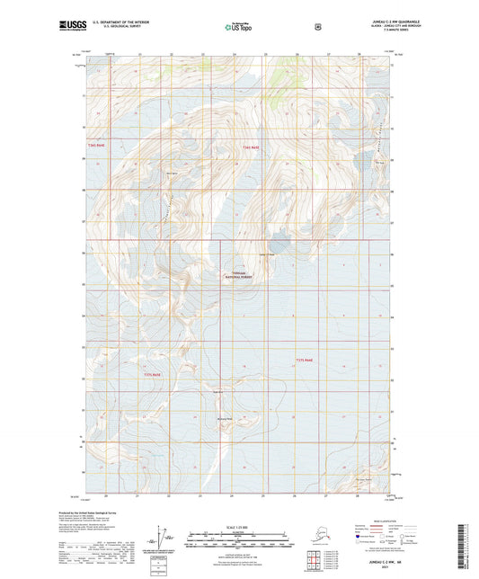Juneau C-2 NW Alaska US Topo Map Image