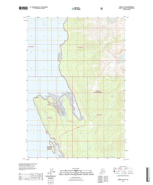 Juneau C-3 NW Alaska US Topo Map Image
