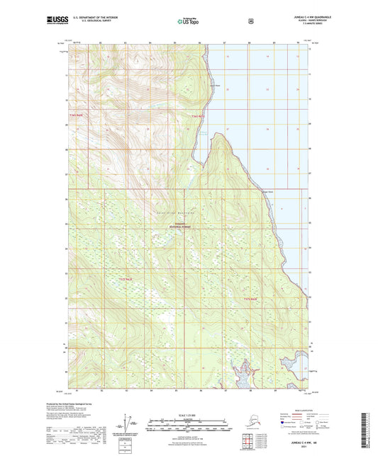 Juneau C-4 NW Alaska US Topo Map Image
