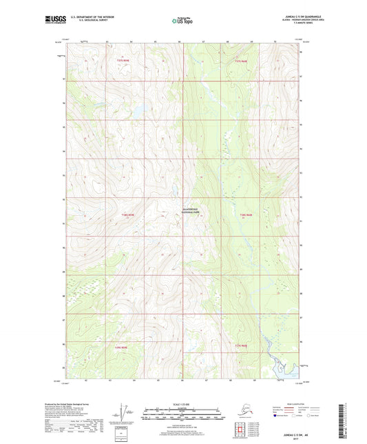 Juneau C-5 SW Alaska US Topo Map Image