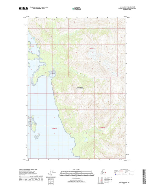 Juneau C-6 NW Alaska US Topo Map Image