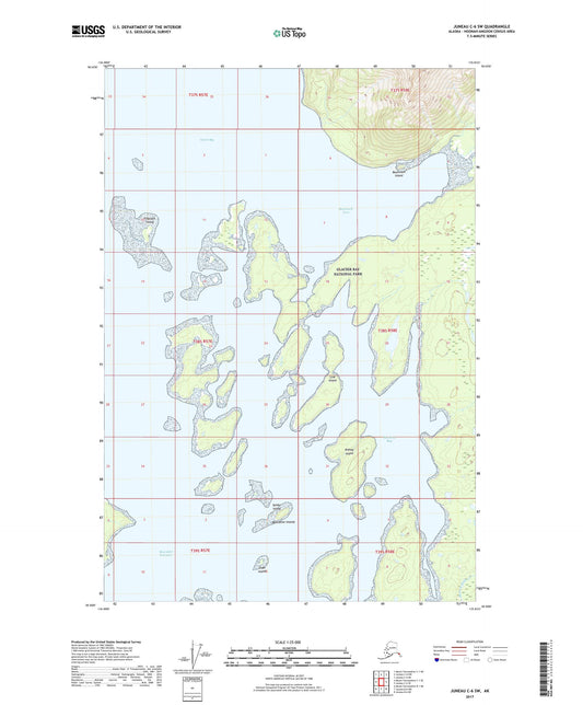 Juneau C-6 SW Alaska US Topo Map Image