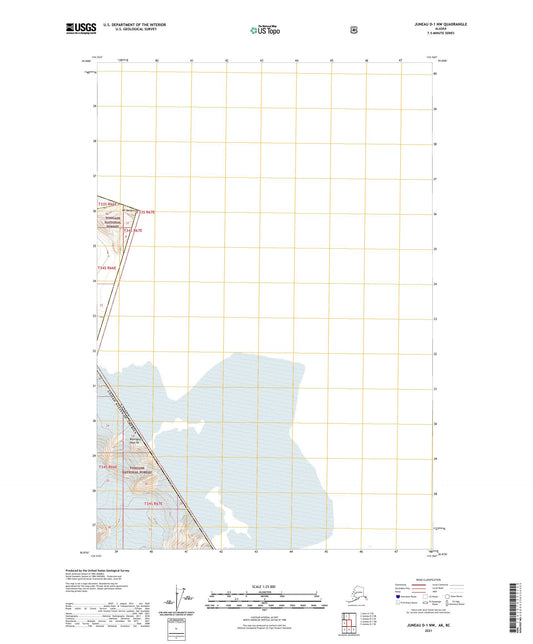 Juneau D-1 NW Alaska US Topo Map Image