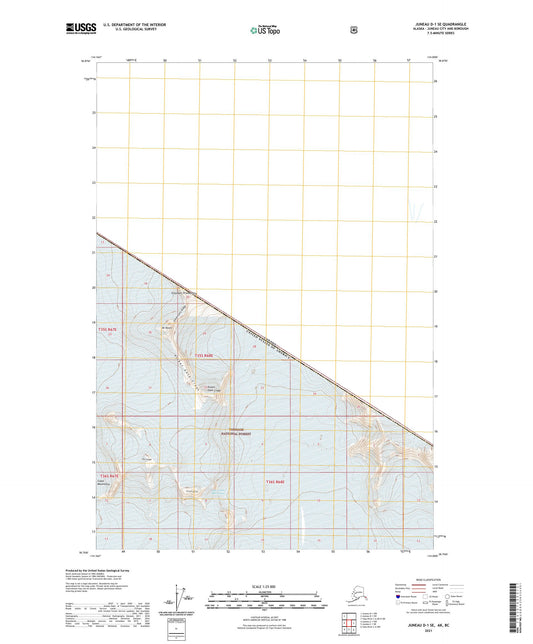 Juneau D-1 SE Alaska US Topo Map Image