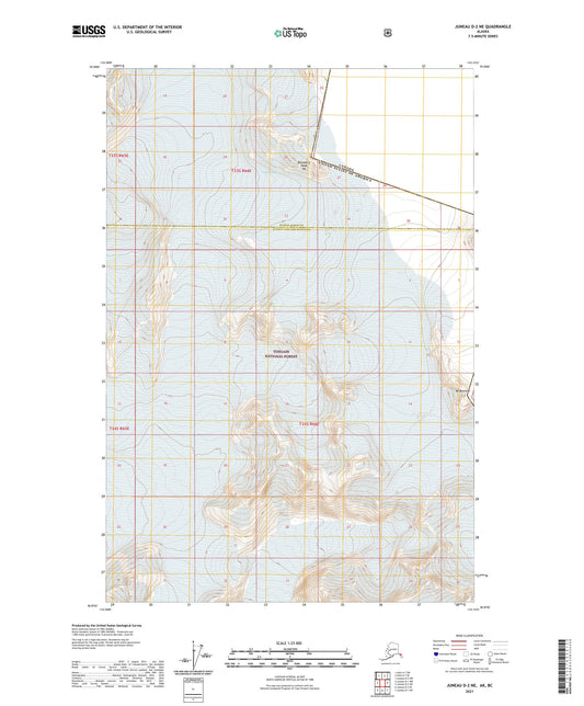 Juneau D-2 NE Alaska US Topo Map Image