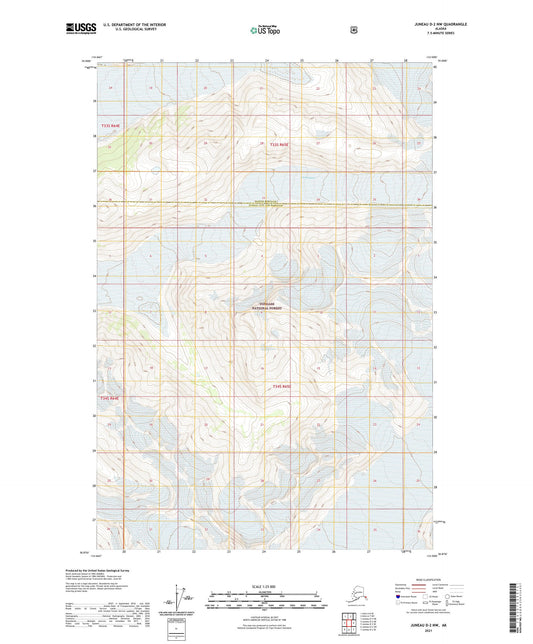 Juneau D-2 NW Alaska US Topo Map Image