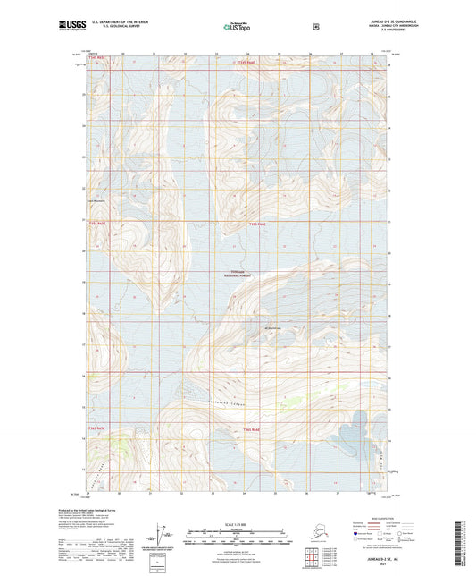 Juneau D-2 SE Alaska US Topo Map Image