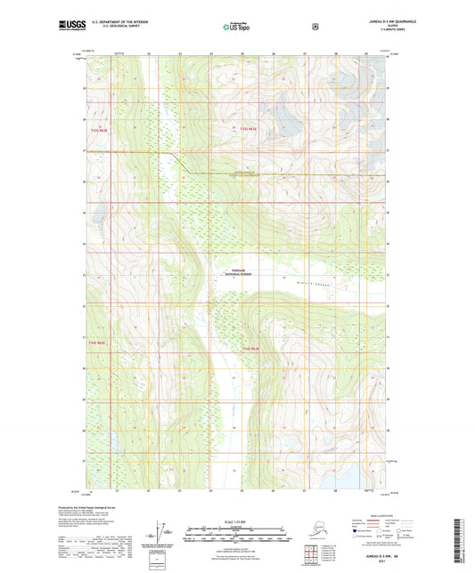 Juneau D-3 NW Alaska US Topo Map Image