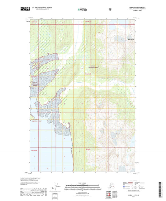 Juneau D-3 SW Alaska US Topo Map Image