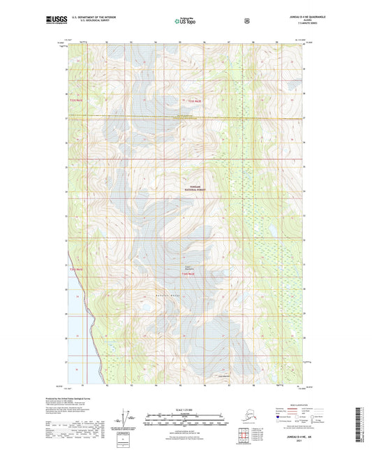 Juneau D-4 NE Alaska US Topo Map Image