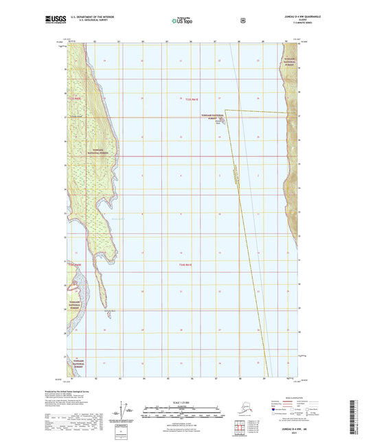 Juneau D-4 NW Alaska US Topo Map Image