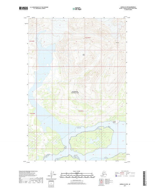 Juneau D-6 NW Alaska US Topo Map Image