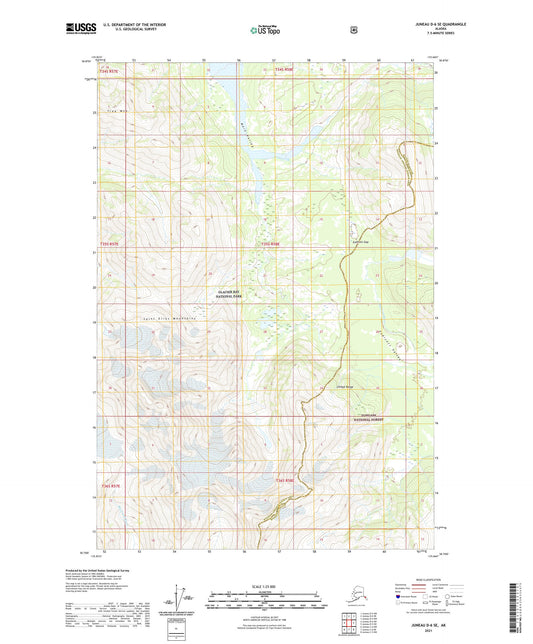 Juneau D-6 SE Alaska US Topo Map Image