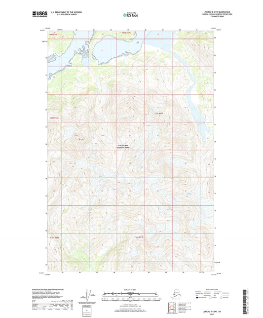 Juneau D-6 SW Alaska US Topo Map Image
