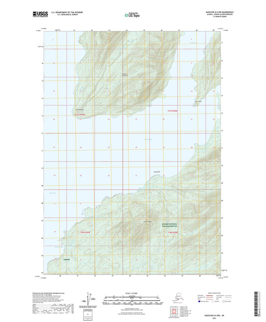 Kaguyak D-6 NW Alaska US Topo Map Image
