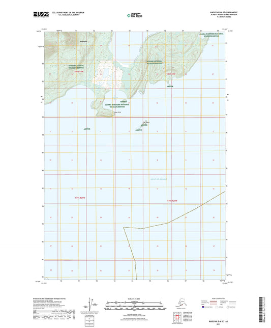 Kaguyak D-6 SE Alaska US Topo Map Image