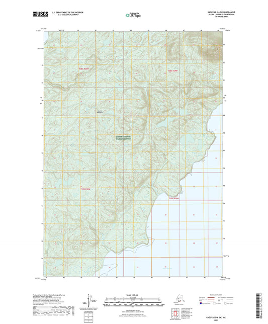 Kaguyak D-6 SW Alaska US Topo Map Image