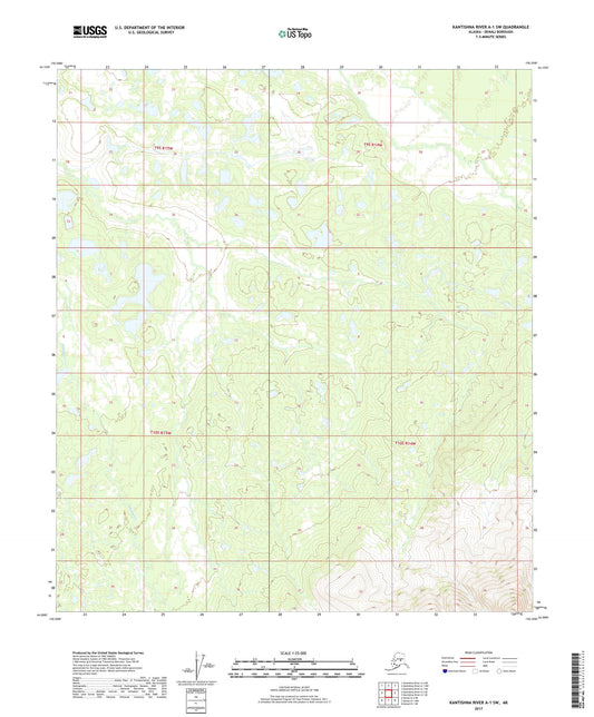 Kantishna River A-1 SW Alaska US Topo Map Image