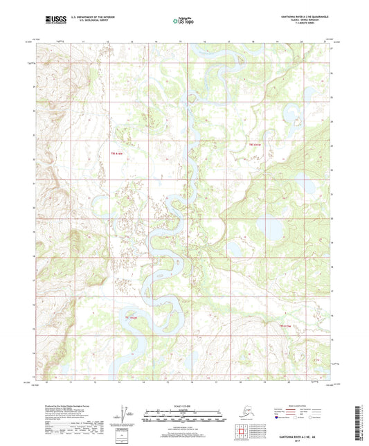 Kantishna River A-2 NE Alaska US Topo Map Image