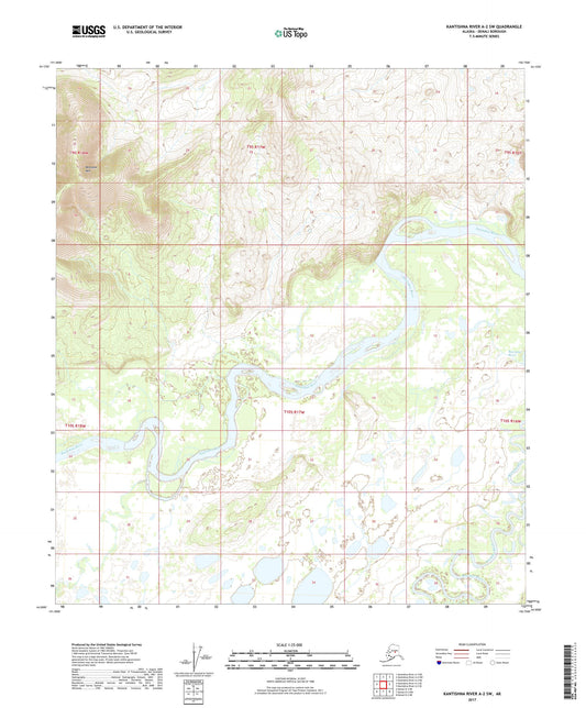 Kantishna River A-2 SW Alaska US Topo Map Image
